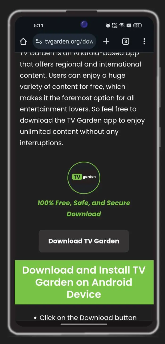 Download and Install TV Garden 1